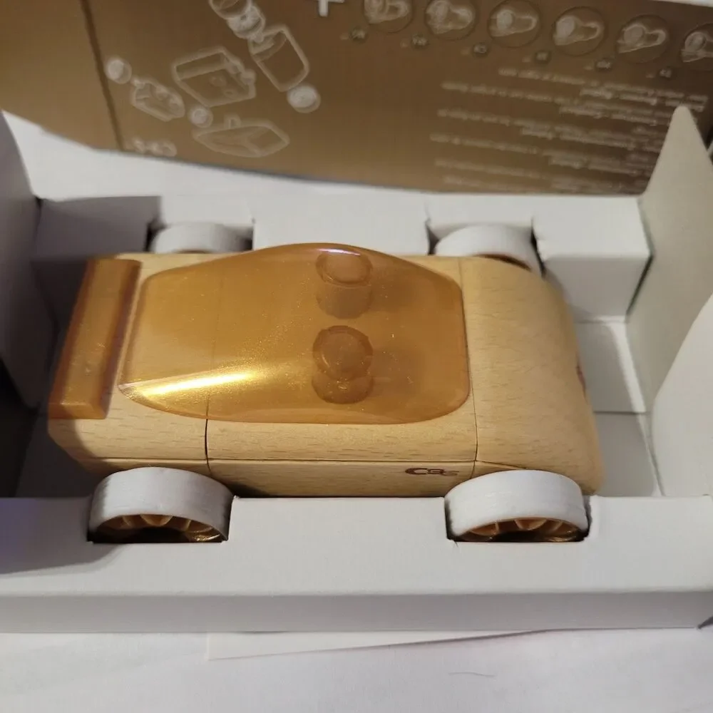 Automoblox Mini C9-S Berlinetta 8383 White New Calello Wood Car Toy 55107 BE